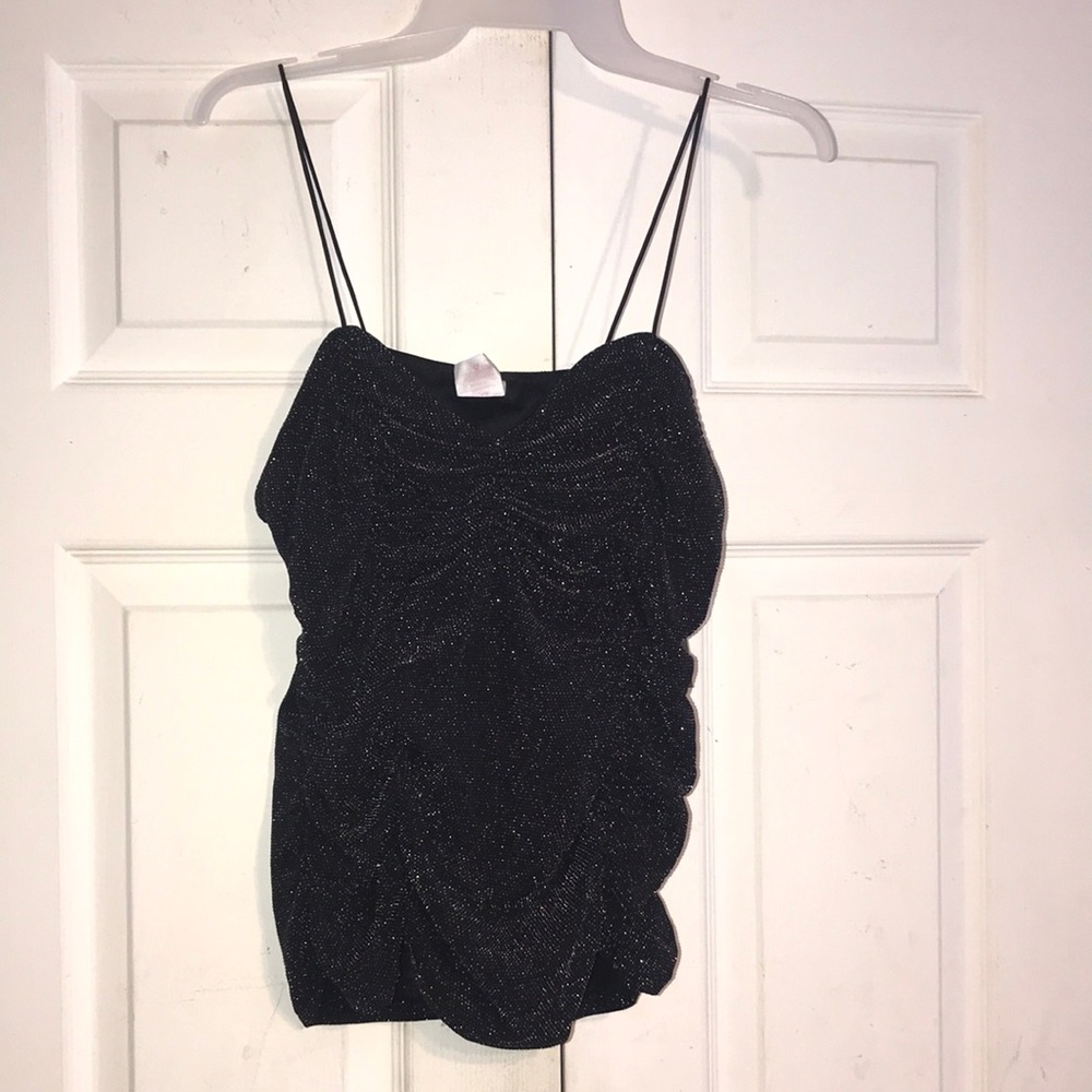 NOBO Black Sparkle Spaghetti Strap Camisole